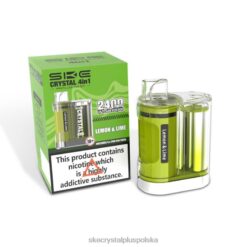 SKE zestaw kapsułek 4 w 1 kryształ 2400 cytryna i limonka 62FJ8 SKE Vape Authentication